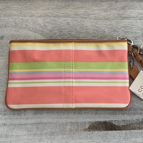 Coach Wristlet Beach Stripe Graffiti Print - Picture 5 of 7